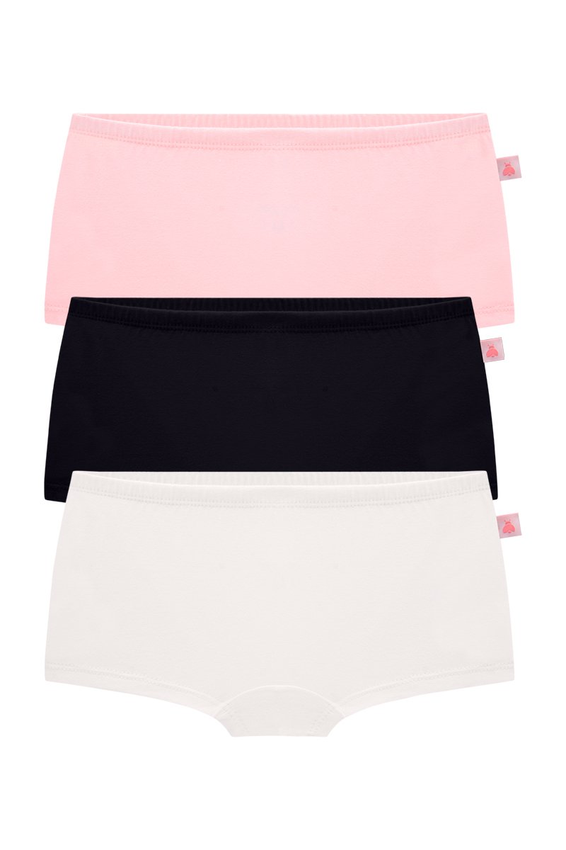Kit Calcinha Boxer Infantil Feminina (Bragas)