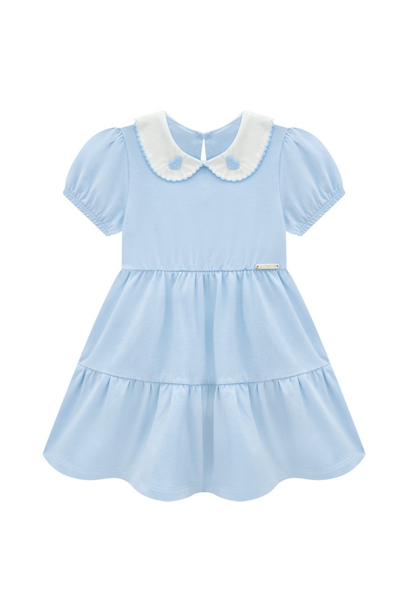 Vestido Bebê Menina com Saia Marias em Cotton