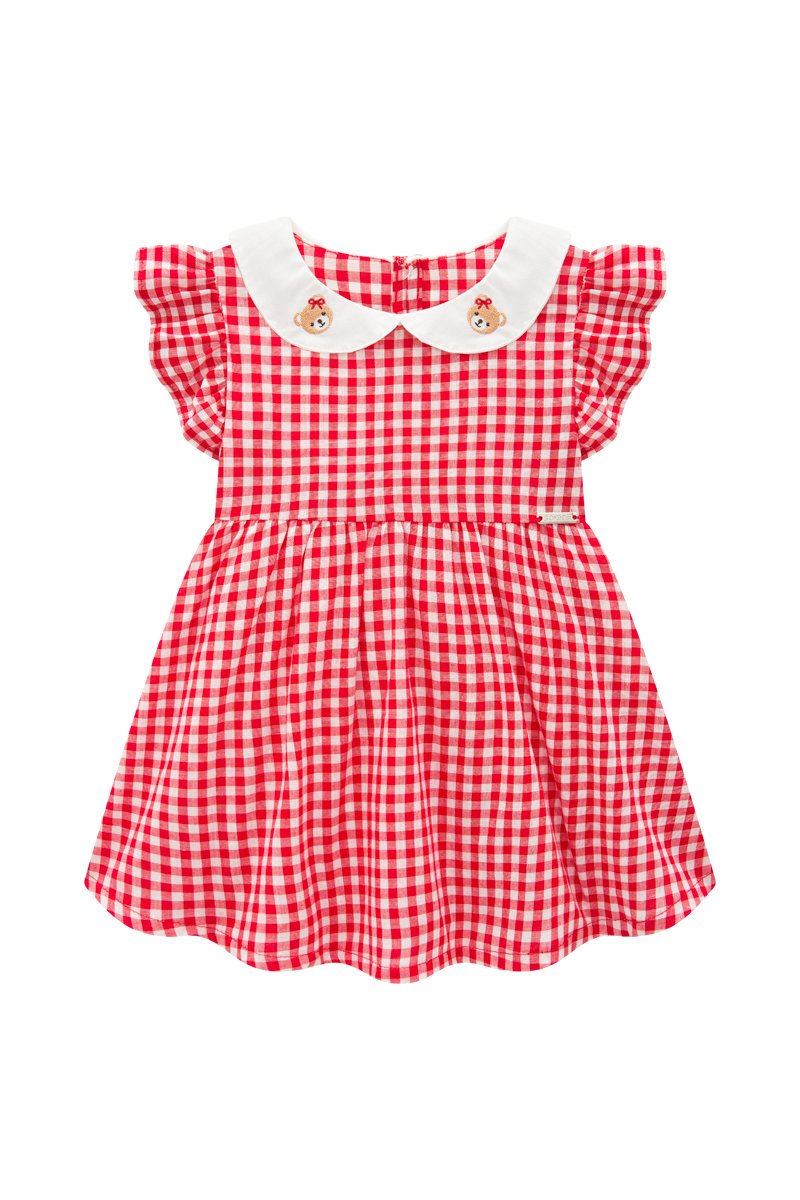 Vestido Beb&ecirc; Menina em Tecido Leve e Confort&aacute;vel