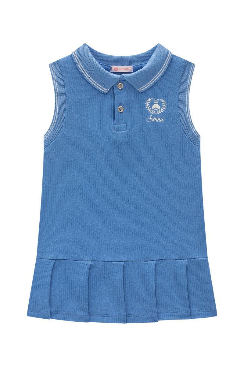 Vestido Polo Bebê Menina em Cotton Canelado