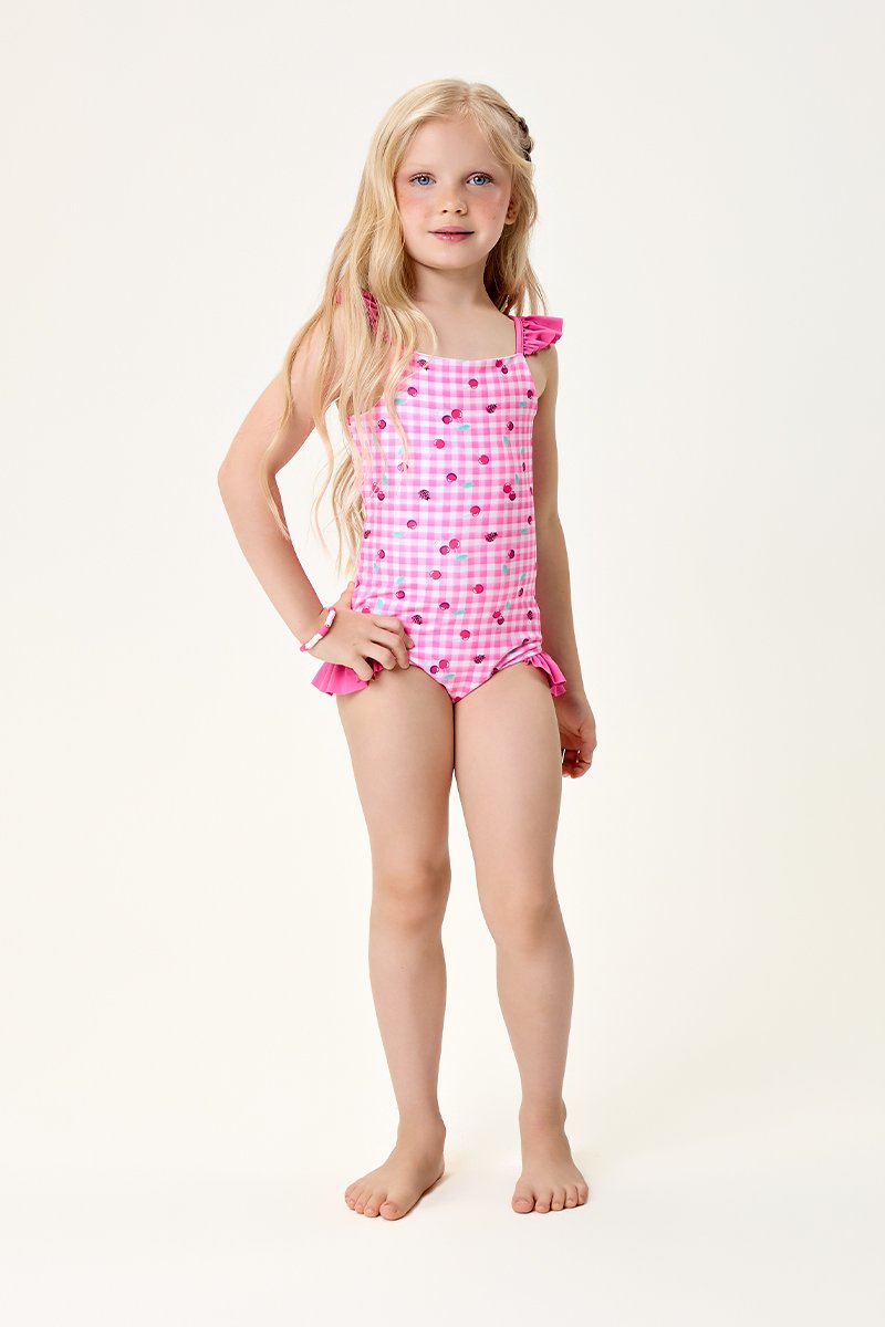 Mai&ocirc; Infantil Menina com Prote&ccedil;&atilde;o UV 50+ e Estampa Sublimada