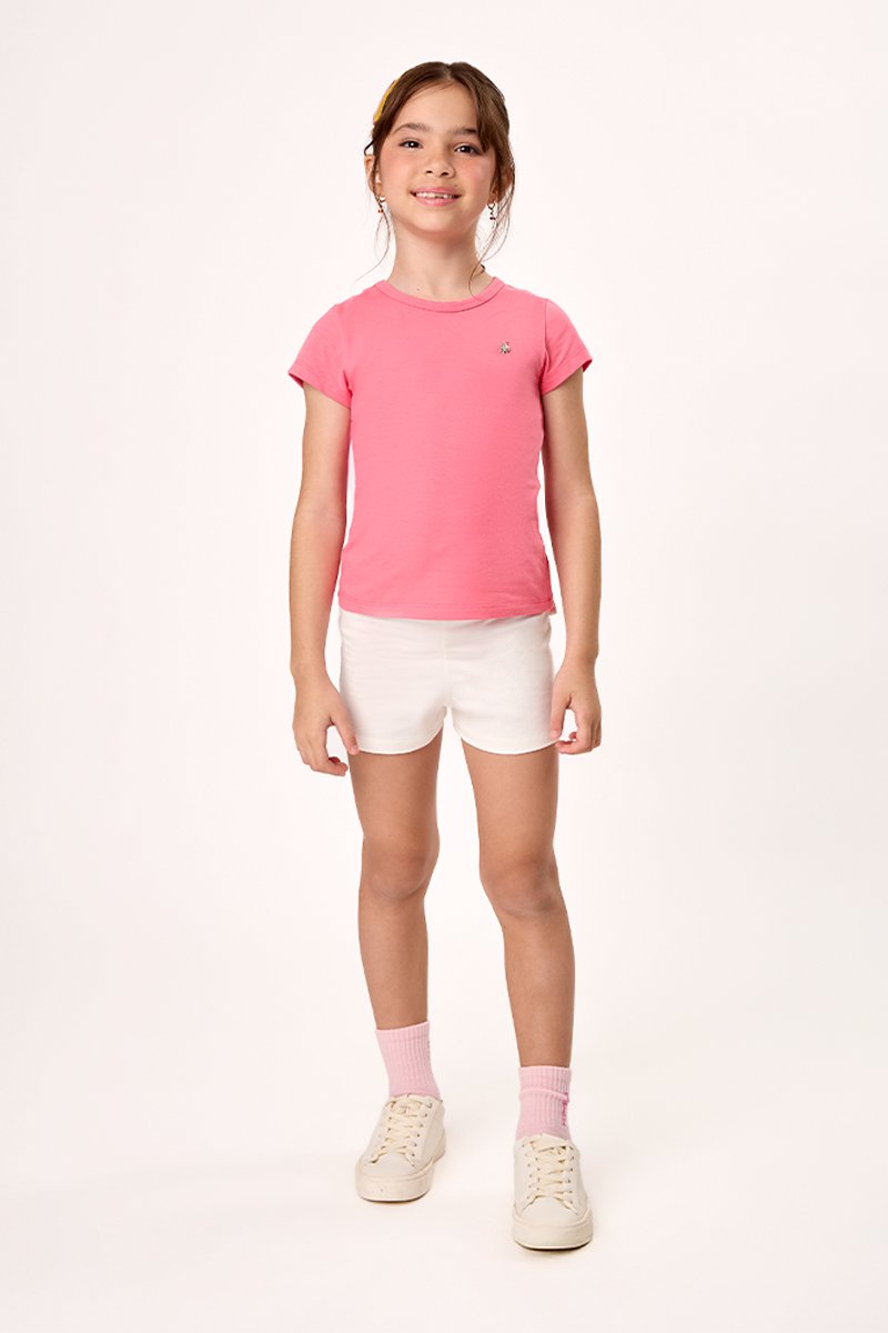 Short Infantil Menina em Cotton