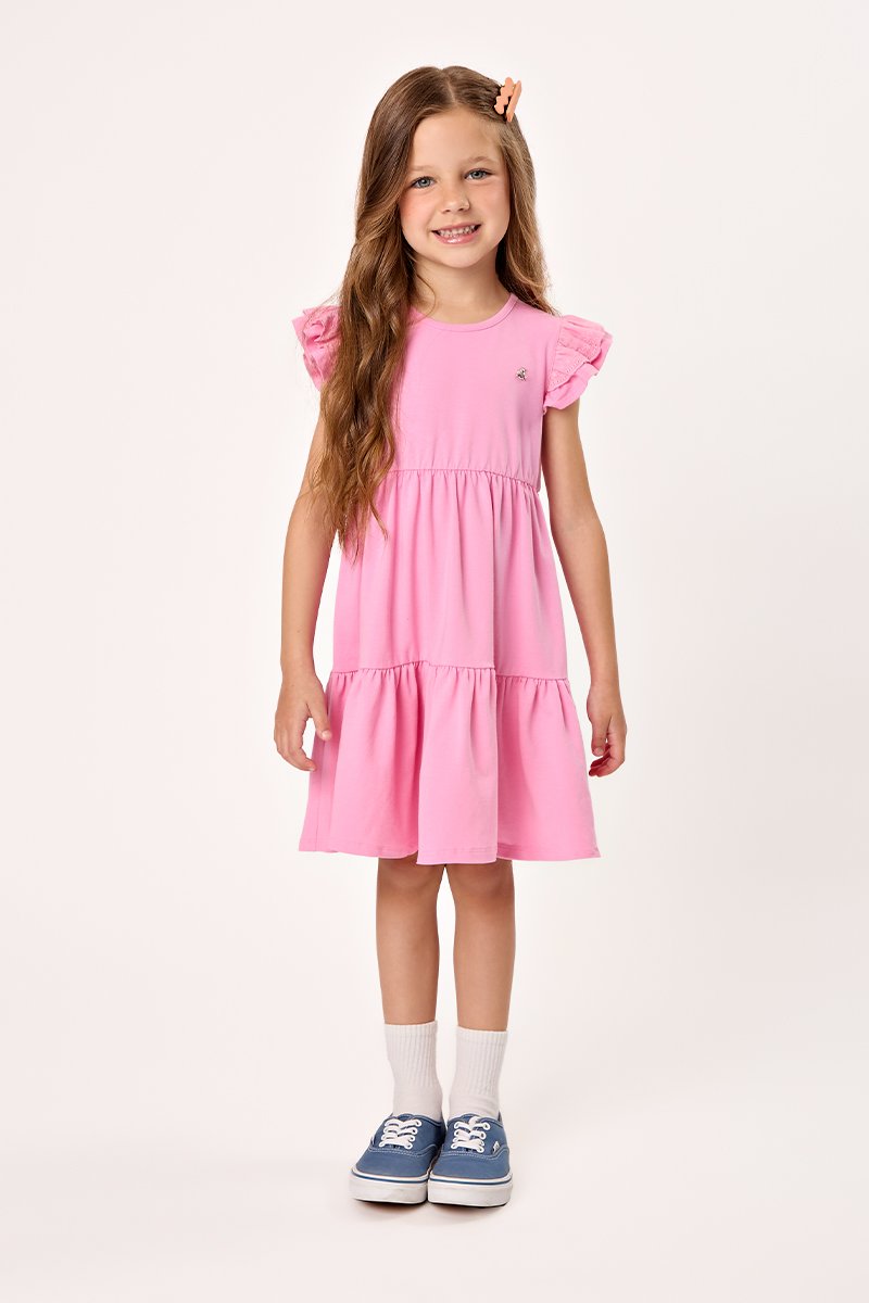 Vestido Infantil Menina em Malha