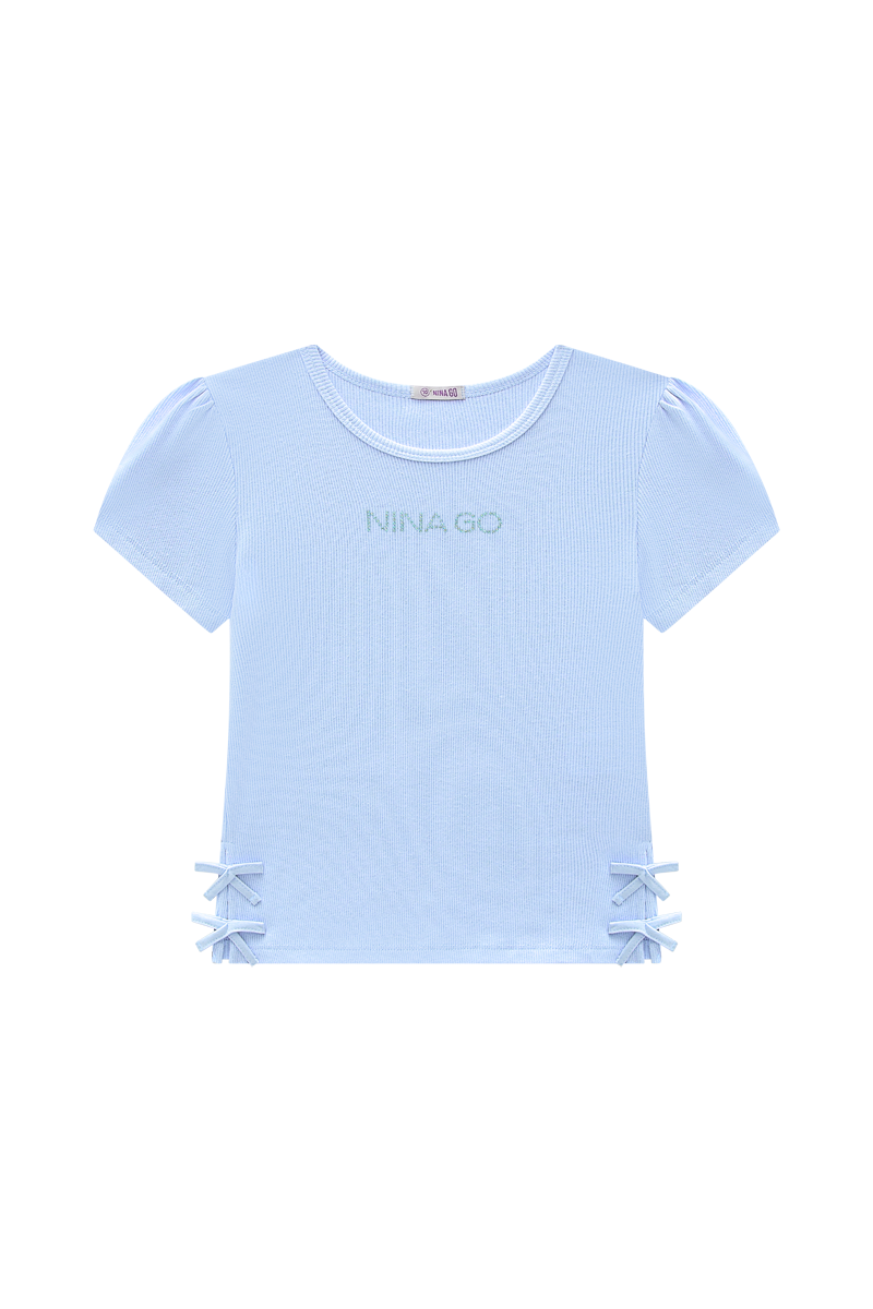 Blusa Infantil Menina em Ribana Canelada