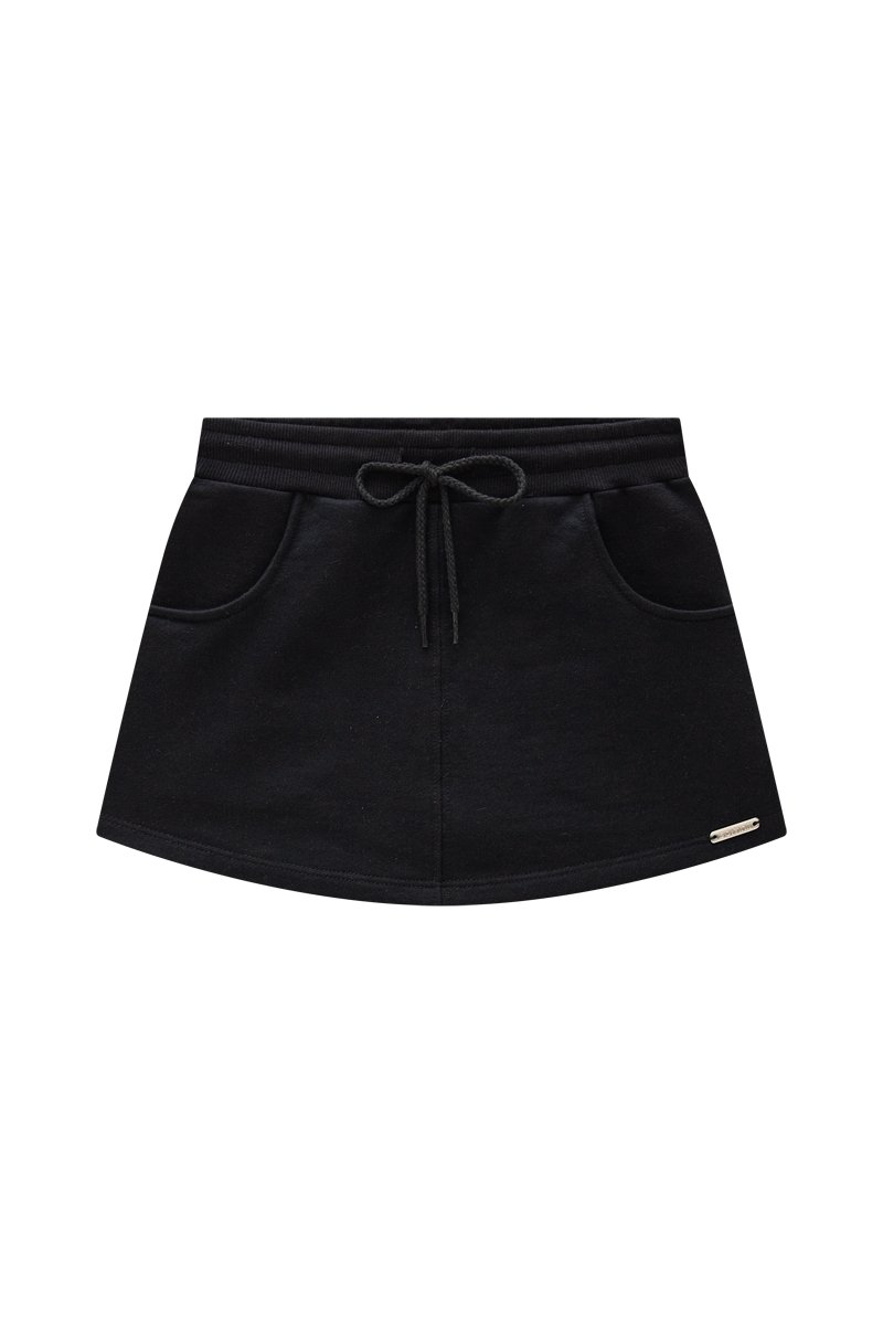 Short Saia Infantil Menina em Moletinho