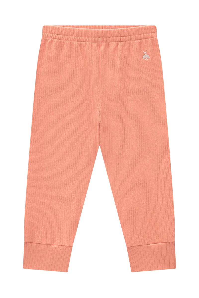 Calça Bebê Menina em Cotton Canelado